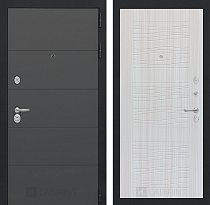 LABIRINT Входная металлическая дверь ART Графит панель №6 cандал белый