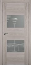 Дверь Status Versia модель 221 Ясень стекло лакобель серый