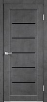 Двери Холл модель Next-1 муар темно-серый стекло лакобель чёрный