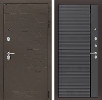 LABIRINT Входная металлическая дверь Smoky панель №22 цвет графит soft