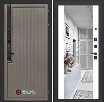 LABIRINT Входная металлическая дверь Лаб-1 Про панель Зеркало Максимум цвет белый софт