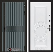 LABIRINT Входная металлическая акустическая дверь ISSIDA панель №23 цвет белый софт