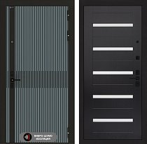 LABIRINT Входная металлическая акустическая дверь ISSIDA панель №1 цвет венге