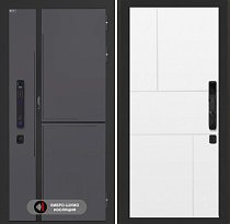 LABIRINT Входная металлическая дверь Лаб-3 Смарт панель №21 цвет белый софт