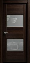 Дверь Status Versia модель 221 Орех стекло лакобель серый