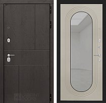 LABIRINT Входная металлическая дверь Урбан панель Зеркало Дольче цвет капучино