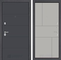 LABIRINT Входная металлическая дверь ART Графит панель 21 грей софт