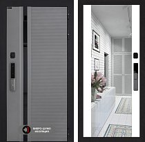 LABIRINT Входная металлическая дверь Пиано Смарт 2.0 панель Зеркало Максимум цвет белый софт