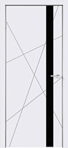 Двери Холл модель SCANDI S Z1 эмаль RAL9003 лакобель чёрный
