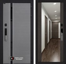 LABIRINT Входная металлическая дверь Пиано Смарт 2.0 панель Зеркало Максимум цвет венге