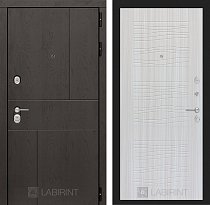 LABIRINT Входная металлическая дверь URBAN панель 6 cандал белый