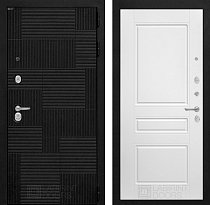 LABIRINT Входная металлическая дверь PAZL панель №3 белый soft