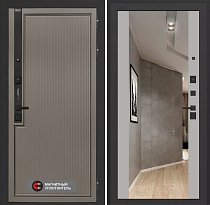 LABIRINT Входная металлическая дверь Лаб-1 Про панель Зеркало Максимум цвет грей софт