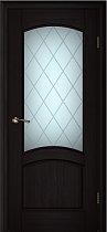 Дверь Текона Вайт 01 Черный дуб тонированный стекло