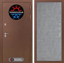 LABIRINT Входная металлическая дверь ТЕРМО панель №21 бетон светлый