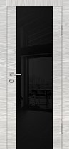 Дверь Profilo Porte Серия P-7 цвет Дуб скай бежевый стекло чёрный лакобель