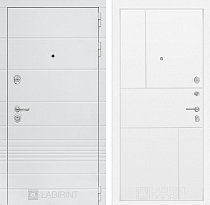 LABIRINT Входная металлическая дверь TRENDO панель 21 белый софт