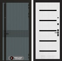 LABIRINT Входная металлическая акустическая дверь ISSIDA панель №1 цвет белое дерево