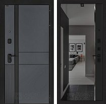 LABIRINT Входная металлическая дверь EvoLAB панель Зеркало Максимум цвет чёрный кварц