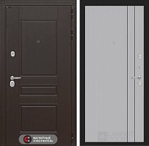 LABIRINT Входная металлическая дверь Мегаполис панель №10 цвет серый софт рельеф