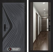 LABIRINT Входная металлическая дверь LeoLAB панель Зеркало Максимум цвет венге