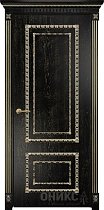 Дверь Оникс модель Прима цвет Эмаль черная патина золото
