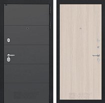 LABIRINT Входная металлическая дверь Арт Графит панель №5 цвет ясень светлый