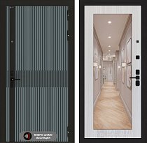 LABIRINT Входная металлическая акустическая дверь ISSIDA панель №18 цвет сандал белый