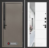 LABIRINT Входная металлическая дверь Лаб-1 Про панель №19 цвет белый софт