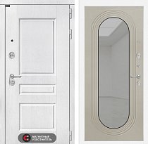 LABIRINT Входная металлическая дверь Версаль панель Зеркало Дольче цвет капучино