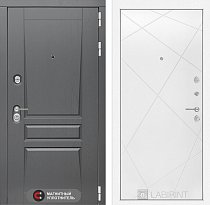 LABIRINT Входная металлическая дверь Платинум панель №24 белый софт