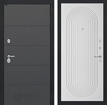 LABIRINT Входная металлическая дверь Арт Графит панель №33 цвет белый софт