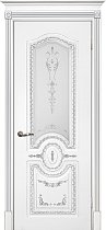 Дверь Текона Смальта-Деко 11 RAL 9003 патина серебро стекло
