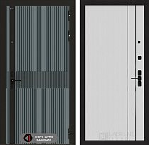 LABIRINT Входная металлическая акустическая дверь Иссида панель №10 цвет белый софт рельеф