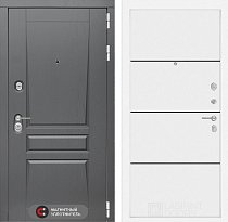 LABIRINT Входная металлическая дверь Платинум панель 25 белый софт