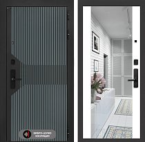 LABIRINT Входная металлическая дверь Смартлаб панель Зеркало Максимум цвет белый софт