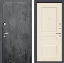 LABIRINT Входная металлическая дверь Лофт панель №3 цвет крем софт