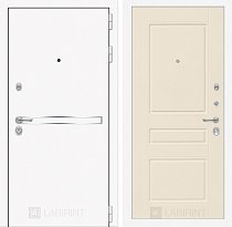 LABIRINT Входная металлическая дверь Лайн Вайт панель №3 цвет кремовый софт