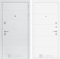 LABIRINT Входная металлическая дверь TRENDO панель 13 белый soft