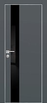 Profilo Porte модель PX-10 кромка хром с 4-х сторон цвет Графит матовый стекло лакобель чёрный