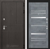 LABIRINT Входная металлическая дверь URBAN панель 20 бетон тёмный