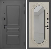 LABIRINT Входная металлическая дверь Орлеан панель Зеркало Дольче цвет капучино