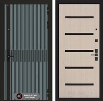 LABIRINT Входная металлическая акустическая дверь ISSIDA панель №1 цвет белёный дуб