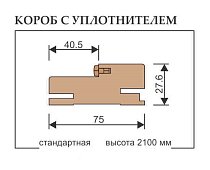 Uberture Неоклассика Коробка "Т" 75х26х2070 мм цвет Лофт тёмный 1 шт.