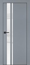 Profilo Porte модель PX-16 кромка чёрная с 4-х сторон цвет Серый матовый стекло лакобель белый