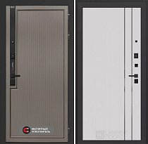 LABIRINT Входная металлическая дверь Лаб-1 Про панель №10 цвет белый софт рельеф