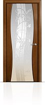 Дверь Мильяна модель Омега-1 цвет Анегри триплекс белый Мотив
