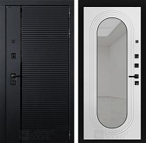 LABIRINT Входная металлическая дверь Пиано панель Зеркало Дольче цвет белый софт
