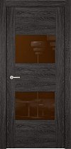 Дверь Status Versia модель 221 Дуб патина стекло лакобель коричневый