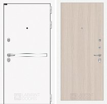 LABIRINT Входная металлическая дверь Лайн Вайт панель №5 цвет ясень светлый